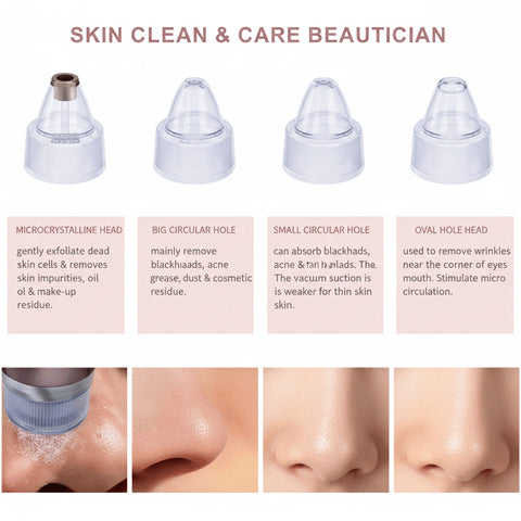 Blackhead Vacuum Suction Kit with Attachments – Skincare Device UAE