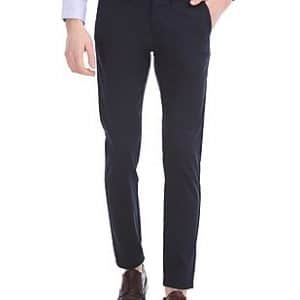 Men's Cotton Pants/Chinos-Navy Blue