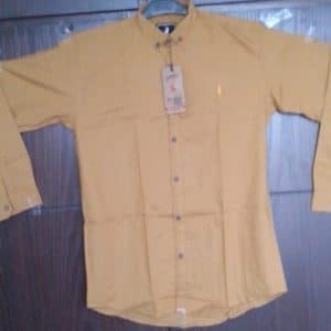 Premium Quality Cotton Shirts-Mustared