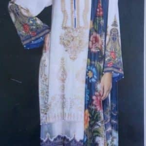 3 piece lawn stitched suit ( L)-Replica