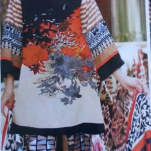 3 piece lawn stitched suit ( M)-Replica