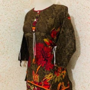 Lawn Dhori Frock Kurti(print-12)