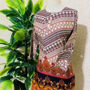 Digital design Lawn Kurti-Print-4